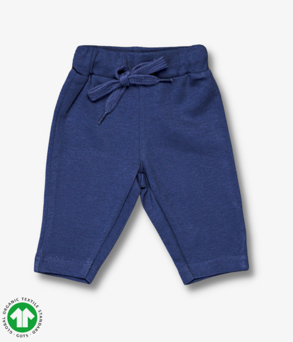 Navy blue color pants with elastic waistband