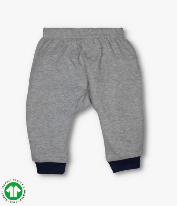 Boys grey color pants with elastic wasitband